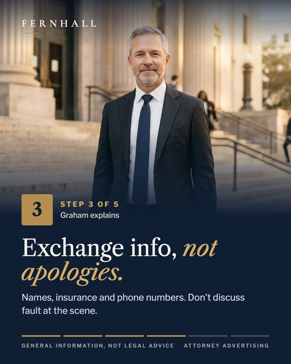 Step 3: Exchange info, not apologies